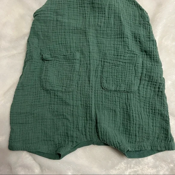 Zara Baby 3-4 Years Unisex Boys Girls Cotton Gauze Teal Green Romper 3T 4T - Picture 2 of 8